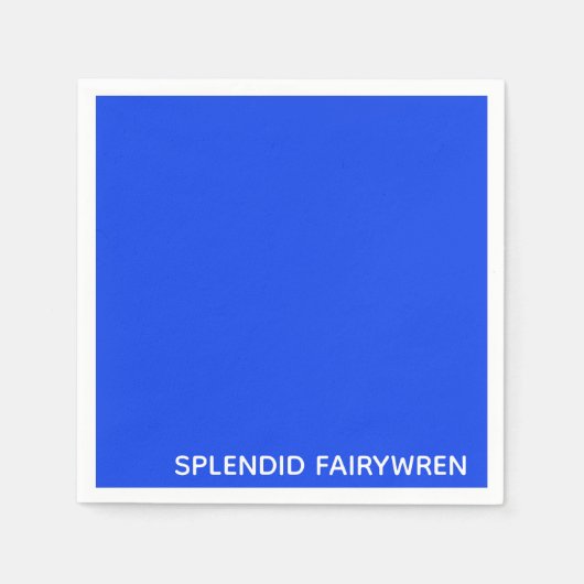 Splendid Fairywren Blue Color Name Serviette (Vorderseite)