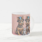 Splendid Yorkshire Terriers Mattiert Glass Tasse (VorderseiteRechts)