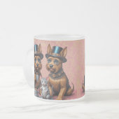 Splendid Yorkshire Terriers Mattiert Glass Tasse (Vorderseite Links)