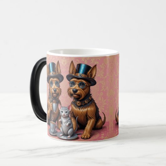 Splendid Yorkshire Terriers Morphing Tasse (Vorderseite Links)