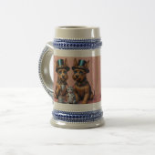Splendid Yorkshire Terriers Stein Tasse (Vorderseite Links)