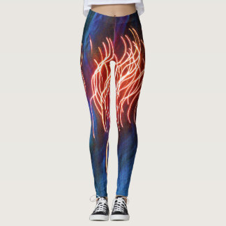 SplendidLee - Abstrakt Lights Foto Print Leggings
