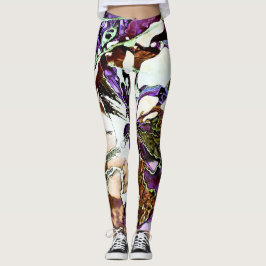 SplendidLee - Abstrakte Leggings der Quecksilber-K