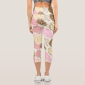 Splendor im Herbst: Nahtloses Muster Capri Leggings (Rückseite)
