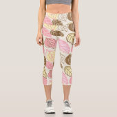 Splendor im Herbst: Nahtloses Muster Capri Leggings (Vorderseite)
