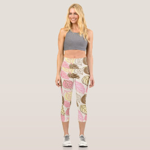 Splendor im Herbst: Nahtloses Muster Capri Leggings