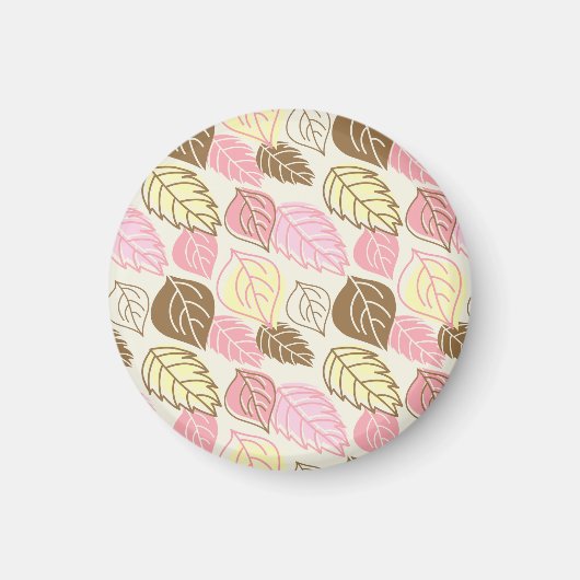 Splendor im Herbst: Nahtloses Muster Magnet (Vorne)