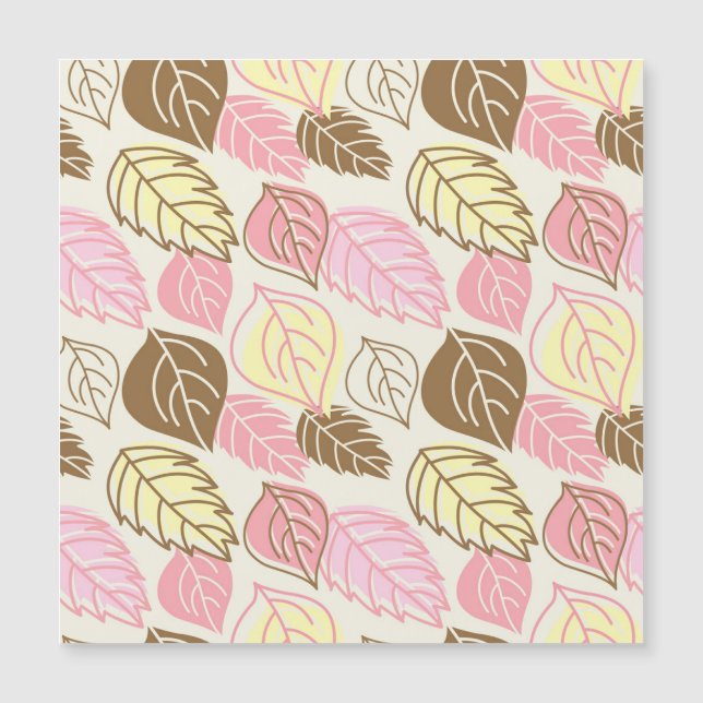 Splendor im Herbst: Nahtloses Muster Magnetkarte (Vorderseite)