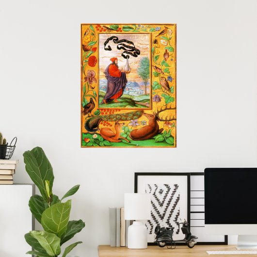 Splendor Solis: Philosoph mit Flask Poster (Heimbüro)
