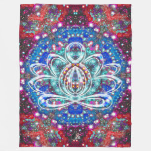 Splendorous Zen Lotus Fleecedecke
