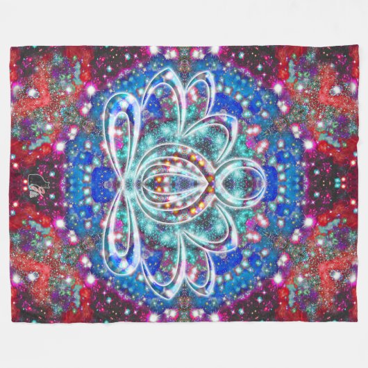 Splendorous Zen Lotus Fleecedecke (Vorderseite (Horizontal))