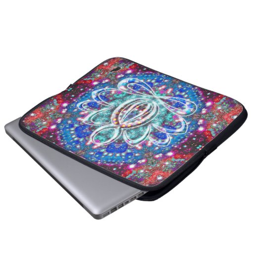 Splendorous Zen Lotus Laptopschutzhülle (Vorne Knopf)
