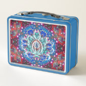 Splendorous Zen Lotus Metall Brotdose (Rückseite)