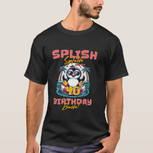 Splish Splash 40. Geburtstag Bash Penguin Beach Po T-Shirt