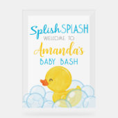 Splish Splash Baby Bash Rubber Duck Willkommen Acrylschild (Vorderseite)