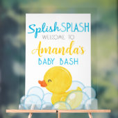 Splish Splash Baby Bash Rubber Duck Willkommen Acrylschild (Neutral)