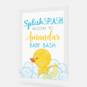 Splish Splash Baby Bash Rubber Duck Willkommen Acrylschild (Winkel)