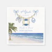 Splish Splash Baby Boy Beach Baby Shower Serviette (Vorderseite)
