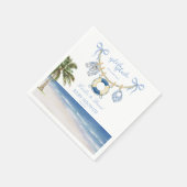 Splish Splash Baby Boy Beach Baby Shower Serviette (Ecke)