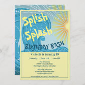 Splish Splash Birthday Bash Party Einladung (Vorne/Hinten)