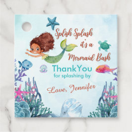 Splish Splash Brown Mermaid Bash Danke Geschenkanhänger