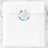 Splish Splash Brown Mermaid Bash Danke Runder Aufkleber (Tasche)