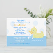 Splish Splash Duck Baby Shower Einladung 12x18 (Stehend Vorderseite)