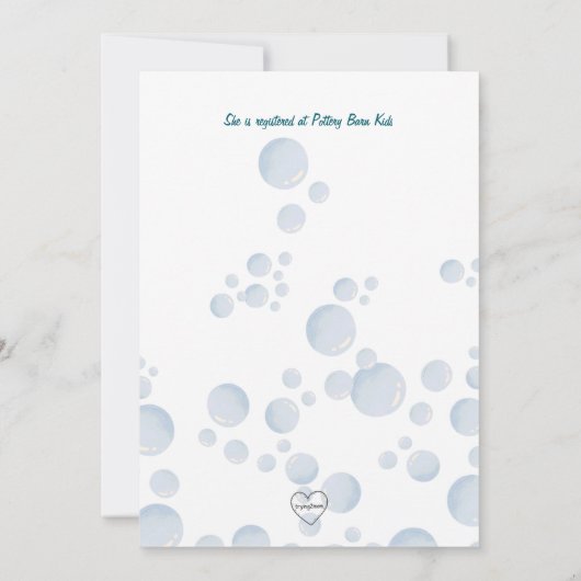 Splish Splash Ducky Babydusche Einladung (Rückseite)