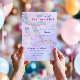Splish Splash Es ist ein Mermaid Bash-Einladung Einladung