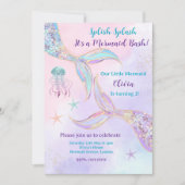 Splish Splash Es ist ein Mermaid Bash-Einladung Einladung (Vorderseite)