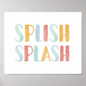 Splish Splash farbenfrohe Kid Badezimmer Dekoratio Poster (Vorne)