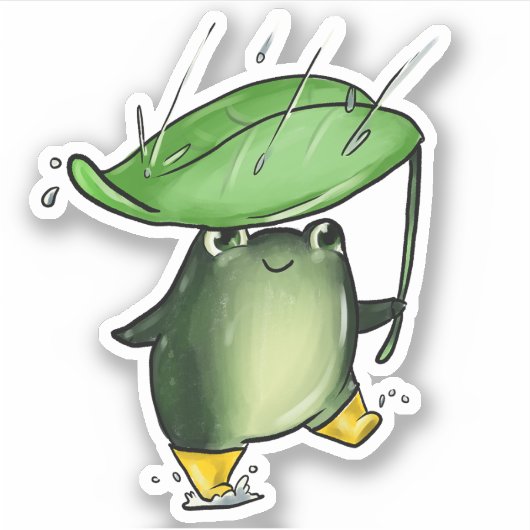 Splish Splash Frosch Aufkleber (Vorderseite)