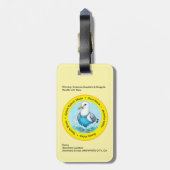 Splish Splash fun Seagull summer Hawaii greetings Gepäckanhänger (Rückseite vertikal)