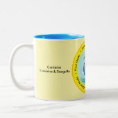 Splish Splash funny summer Seagull vacation Zweifarbige Tasse (Links)
