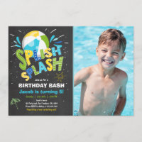 Splish Splash Geburtstagseinladung Pool Party