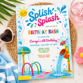 Splish Splash Geburtstagsfeier | Splash Pad Einladung
