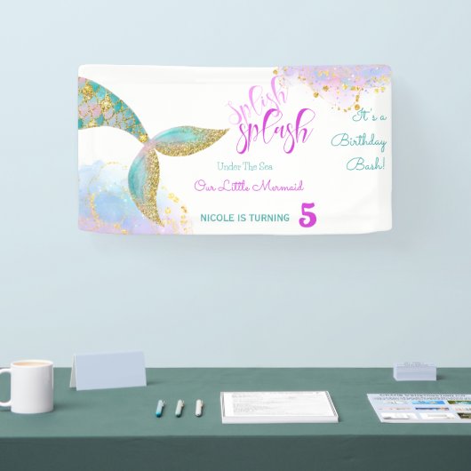 Splish splash Geburtstagsjause Banner (Messe)