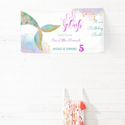 Splish splash Geburtstagsjause Banner (InSitu)
