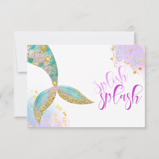 Splish splash Geburtstagsjause Dankeskarte (Rückseite)
