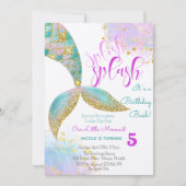 Splish splash Geburtstagsjause Einladung (Vorderseite)