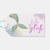 Splish splash Geburtstagsjause Geschenkanhänger (Rückseite Horizontal)