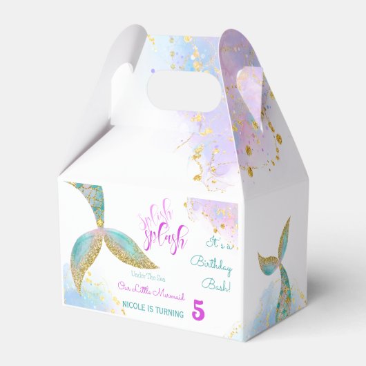 Splish splash Geburtstagsjause Geschenkschachtel (Rückseite)