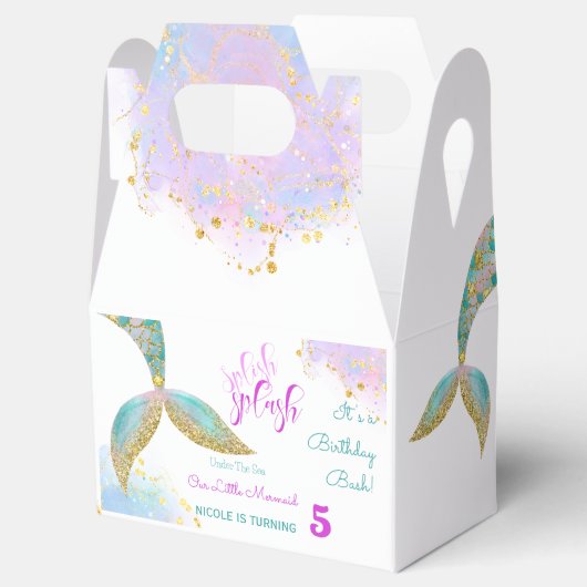 Splish splash Geburtstagsjause Geschenkschachtel (Geöffnet)