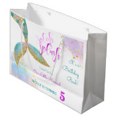 Splish splash Geburtstagsjause Große Geschenktüte (Vorderseite Schrägansicht)