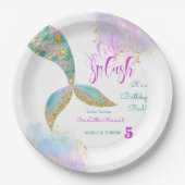 Splish splash Geburtstagsjause Pappteller (Vorderseite)