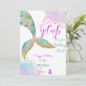 Splish splash Geburtstagskarte Feiertagskarte (Stehend Vorderseite)