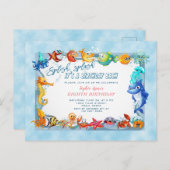 Splish Splash Girl Einzigartiger Achter Pool Gebur Postkarte (Vorne/Hinten)