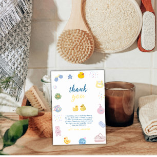 Splish Splash Gummiente Baby Shower   Dankeskarte