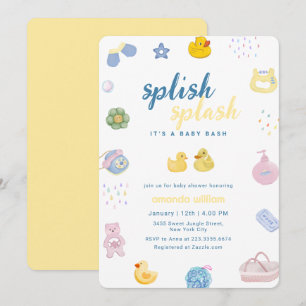 Splish Splash Gummiente Baby Shower Einladung
