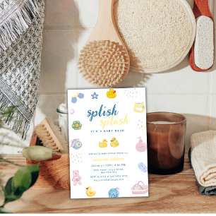 Splish Splash Gummiente Baby Shower   Einladung